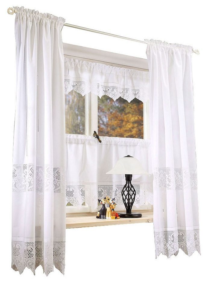 HOSSNER - ART OF HOME DECO Gardine Dachstein (2 St), Stangendurchzug, halbt günstig online kaufen