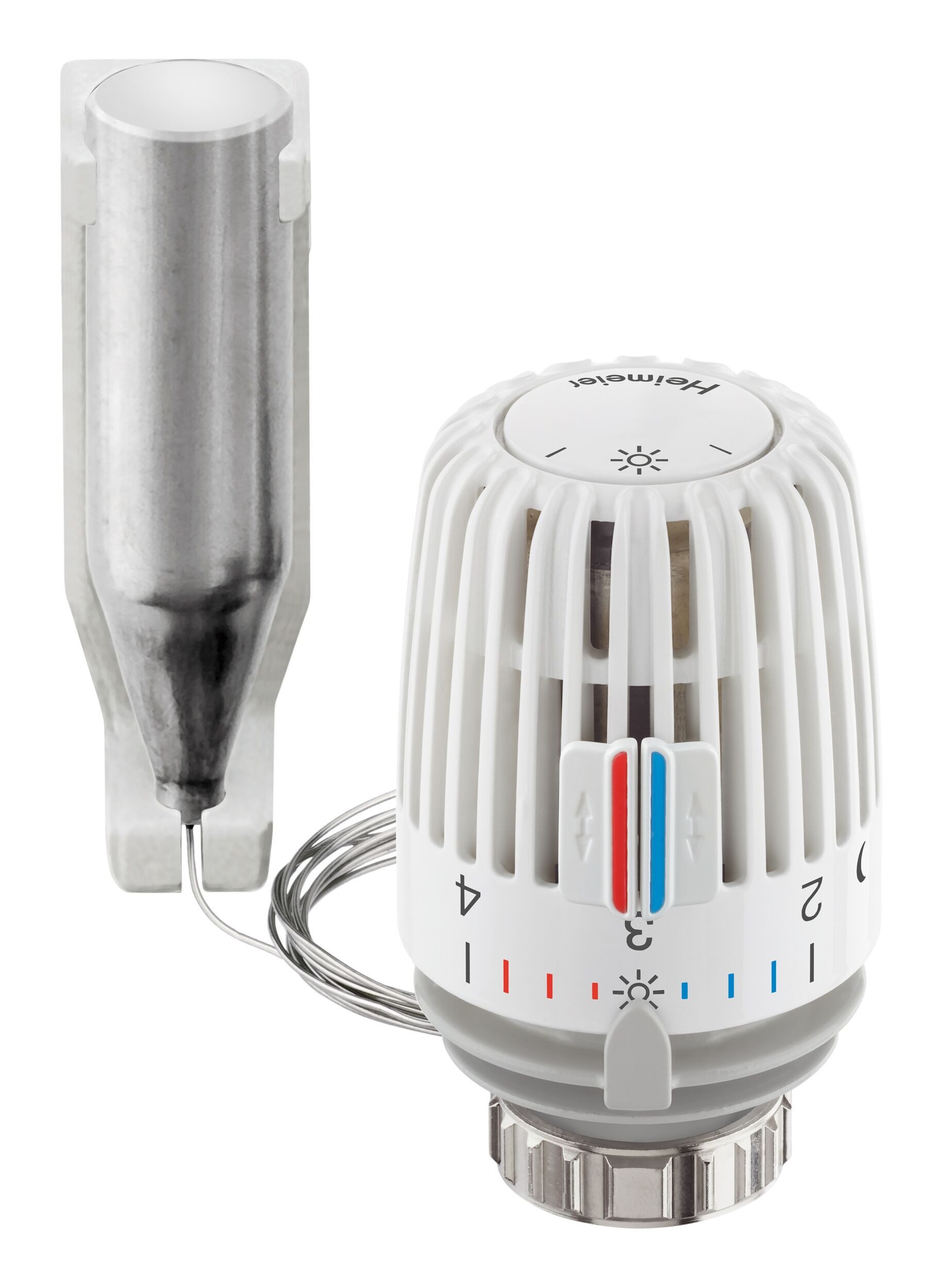 IMI Heimeier Heizkörperthermostat, Thermostat-Kopf K weiß, Standard, Kapillarrohr 2
