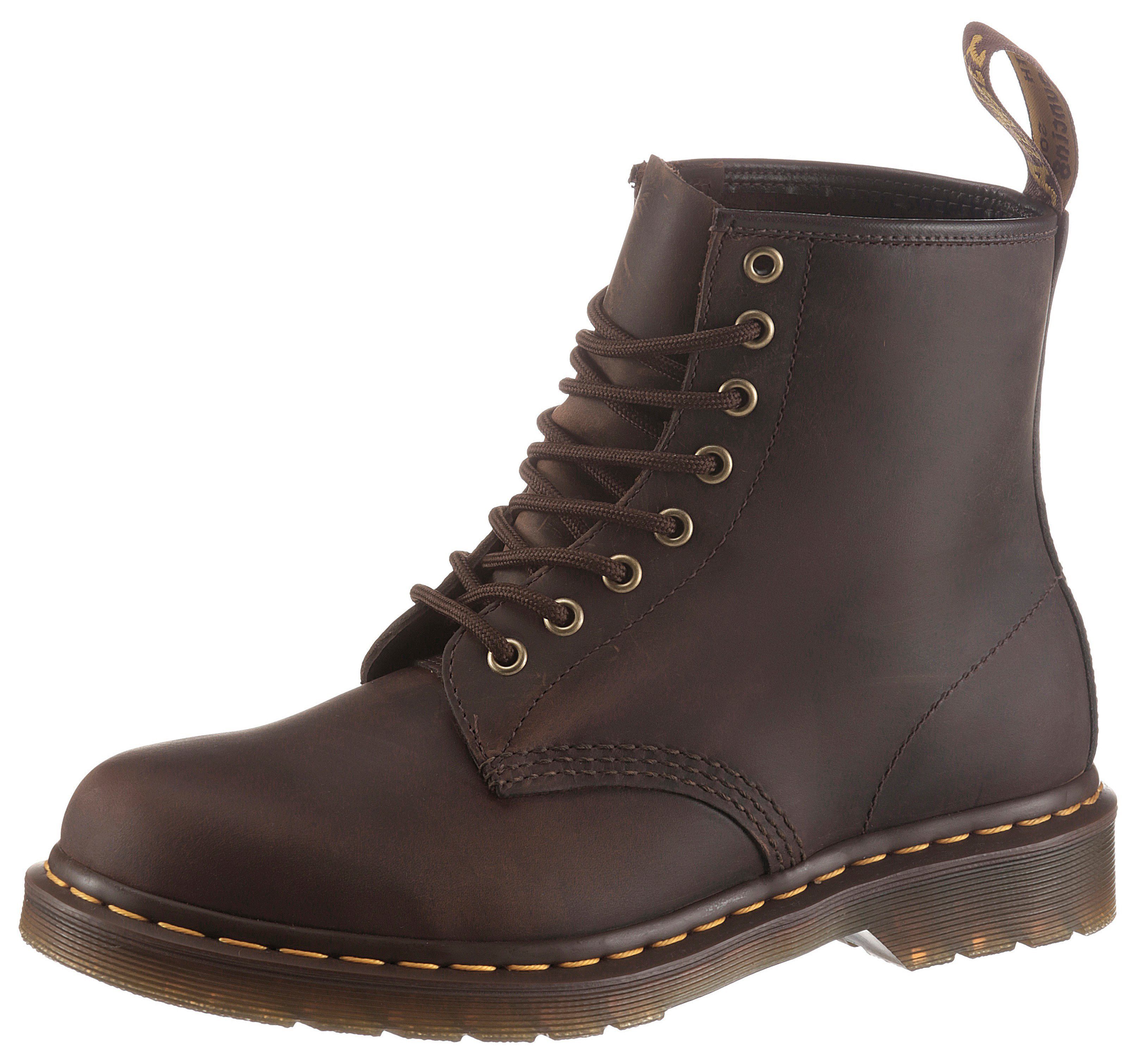 DR. MARTENS 8 Eyes Boot Gaucho Schnürstiefel mit Lederinnensohle - schmale Form