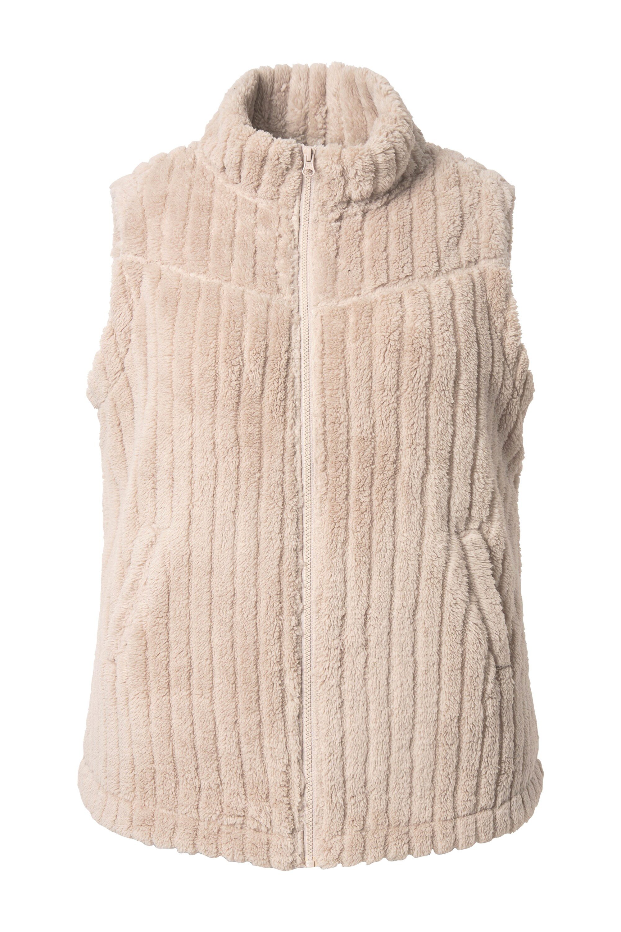 Ulla Popken Steppweste Teddyweste Stehkragen Tunnelzug günstig online kaufen