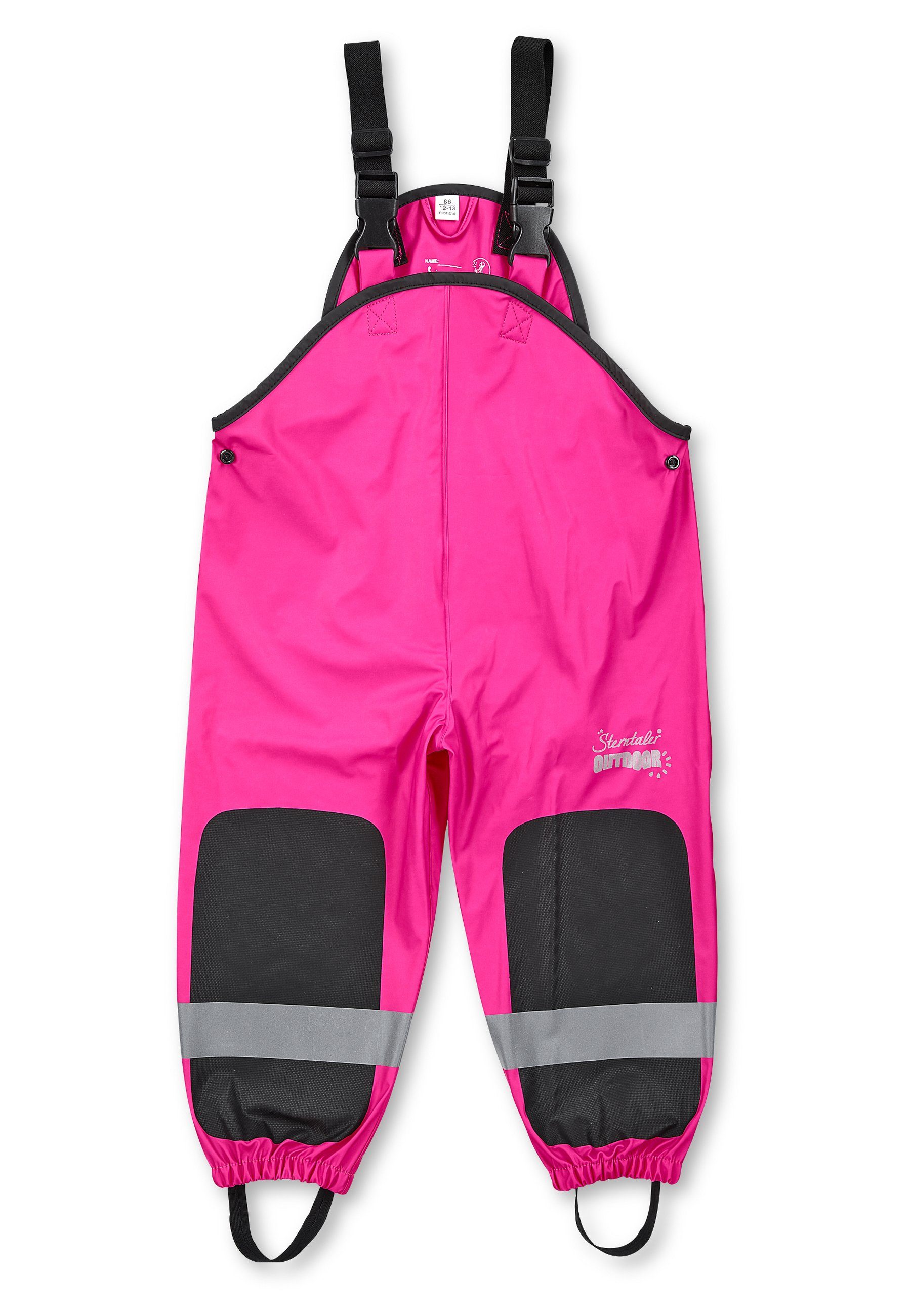 Sterntaler® Regenhose Funktions-Regenhose ungefüttert uni (1-tlg) Regenhose Kinder, Funktions-Regenhose mit Trägern und Reflektoren