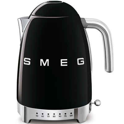 SME Wasserkocher SMEG Wasserkocher mit Temperatureinstellung 50-100°C Edelstahl Kocher, 2400,00 W, 360°Basis elektrischer Wasser Kocher mit Temperatureinstellung Metall