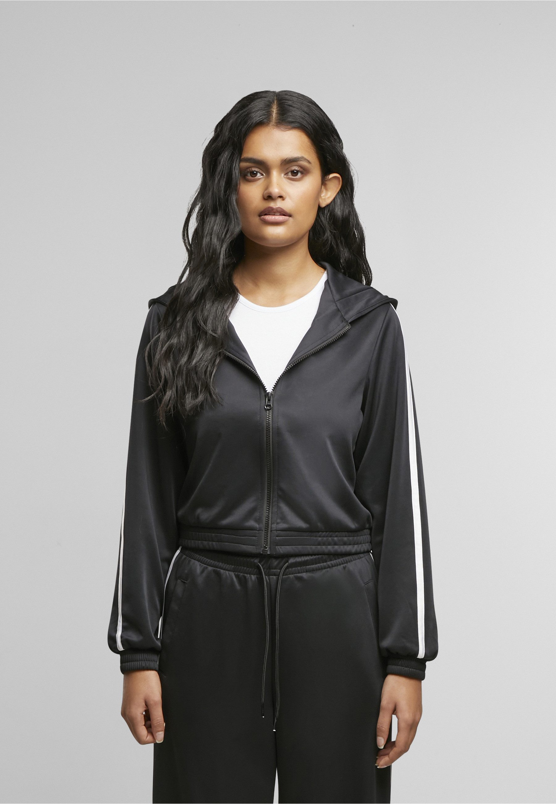 URBAN CLASSICS Langmantel Urban Classics Ladies Cropped Track Jacket – Bild 5 von 5