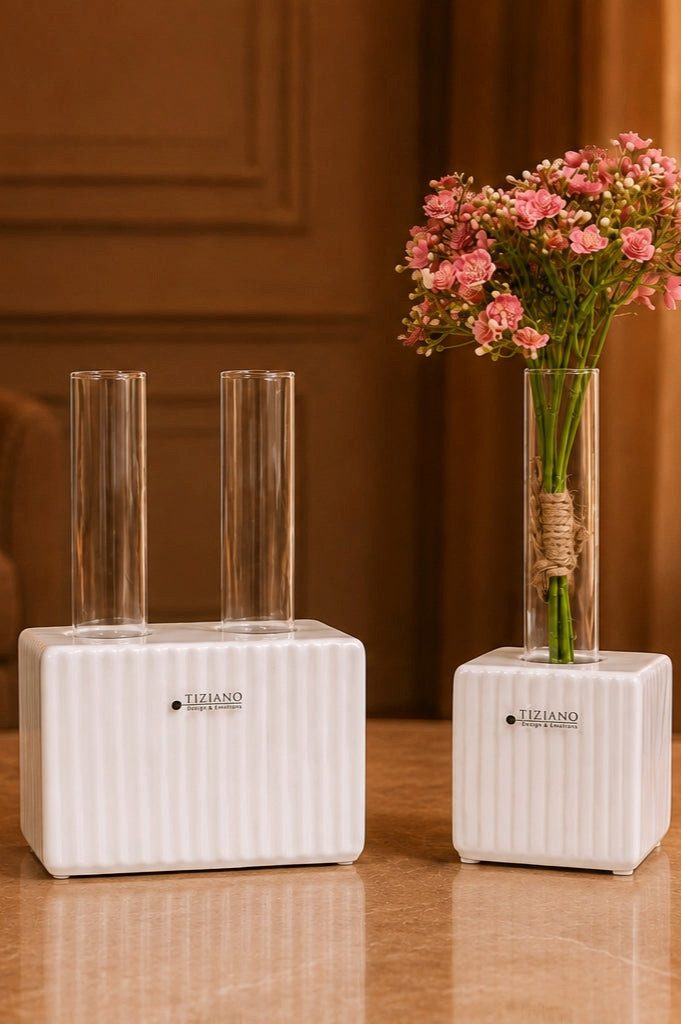 TIZIANO - DESIGN & EMOTIONS Dekofigur Duo Base Pascoli mit Glasröhrchen