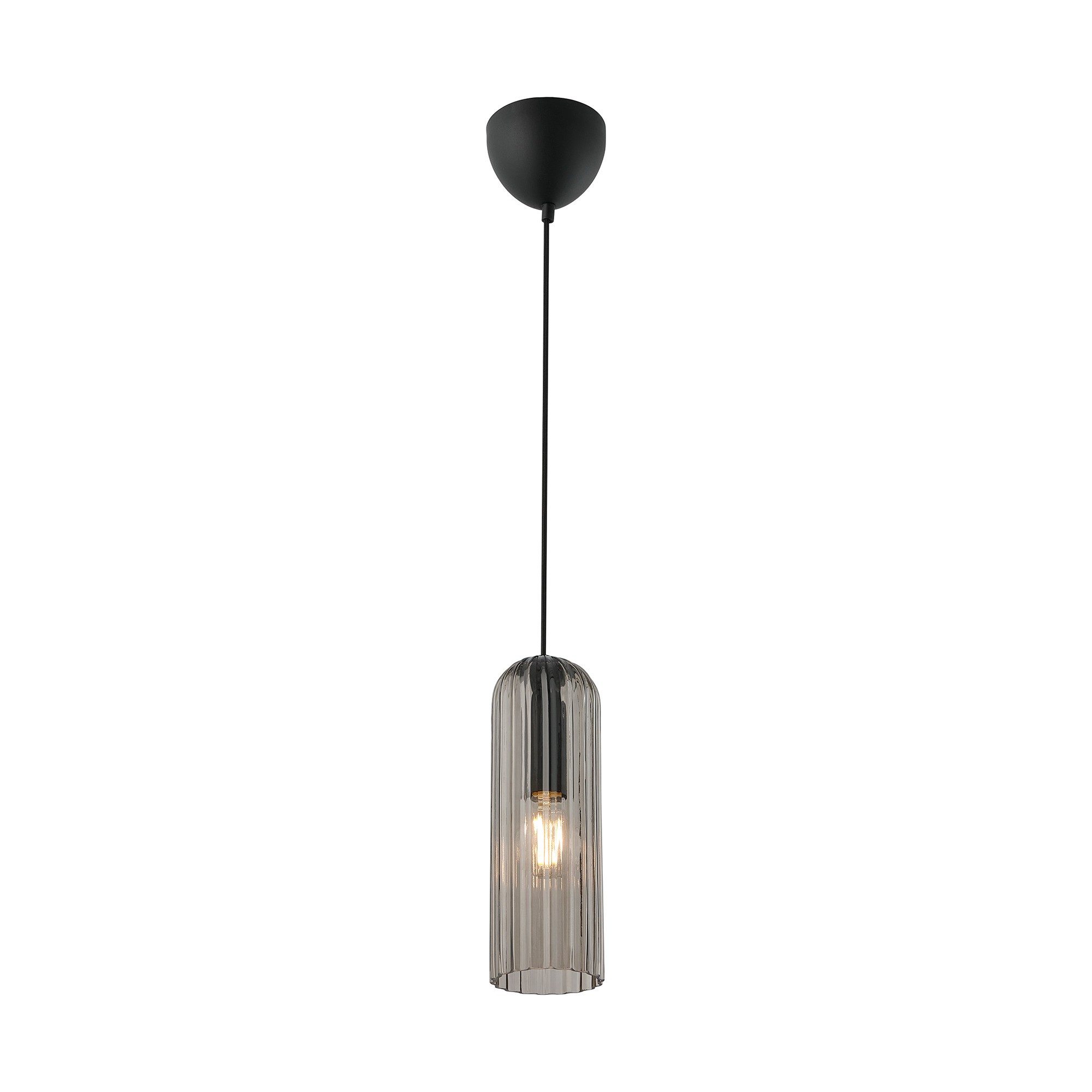 Nordlux Pendelleuchte Miella Pendellampe weiss Pendel Pendant geripptes Glas, ohne Leuchtmittel