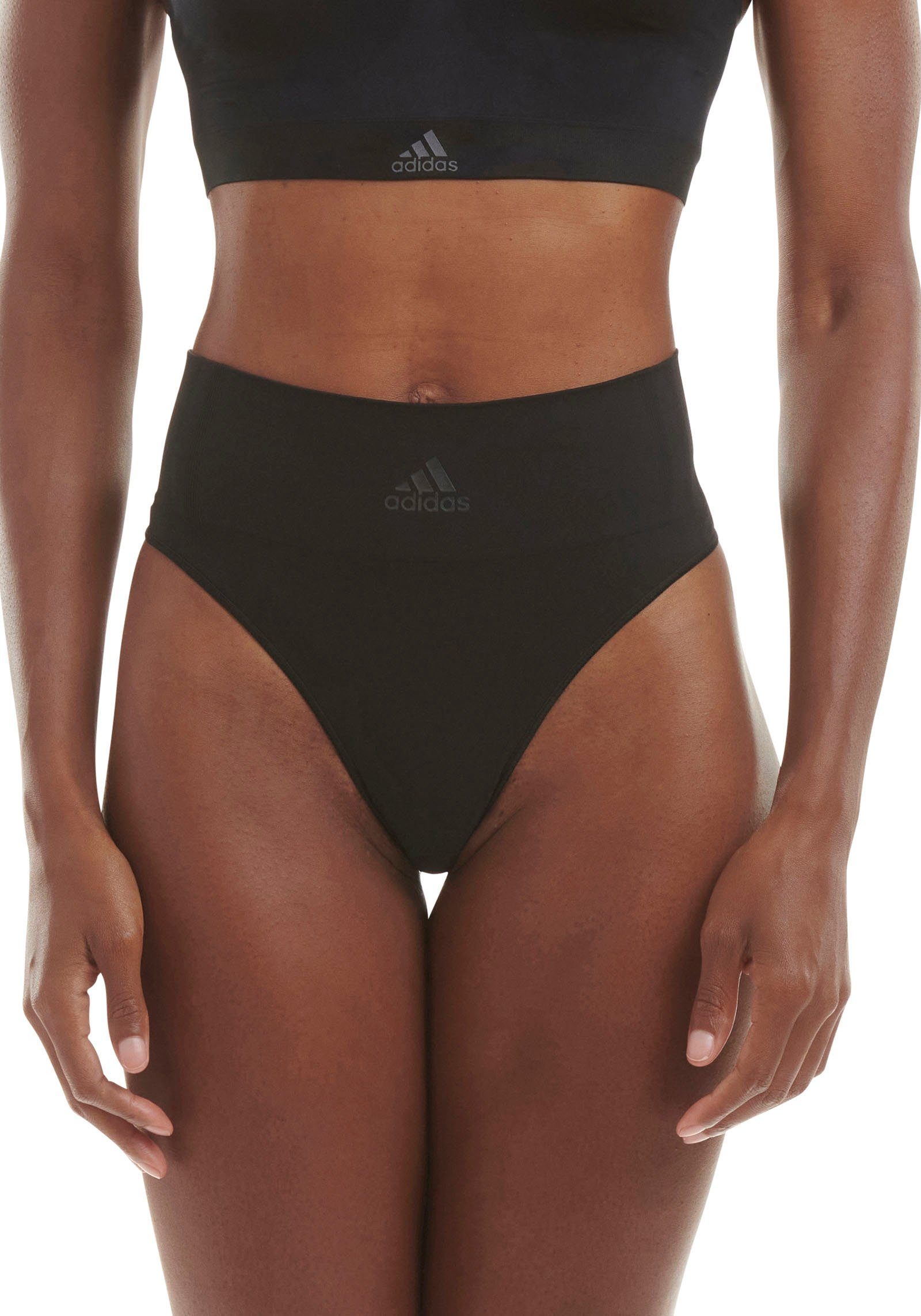 T-String adidas (2er-Pack) Thong nahtlosem schwarz Sportswear Stoff mit