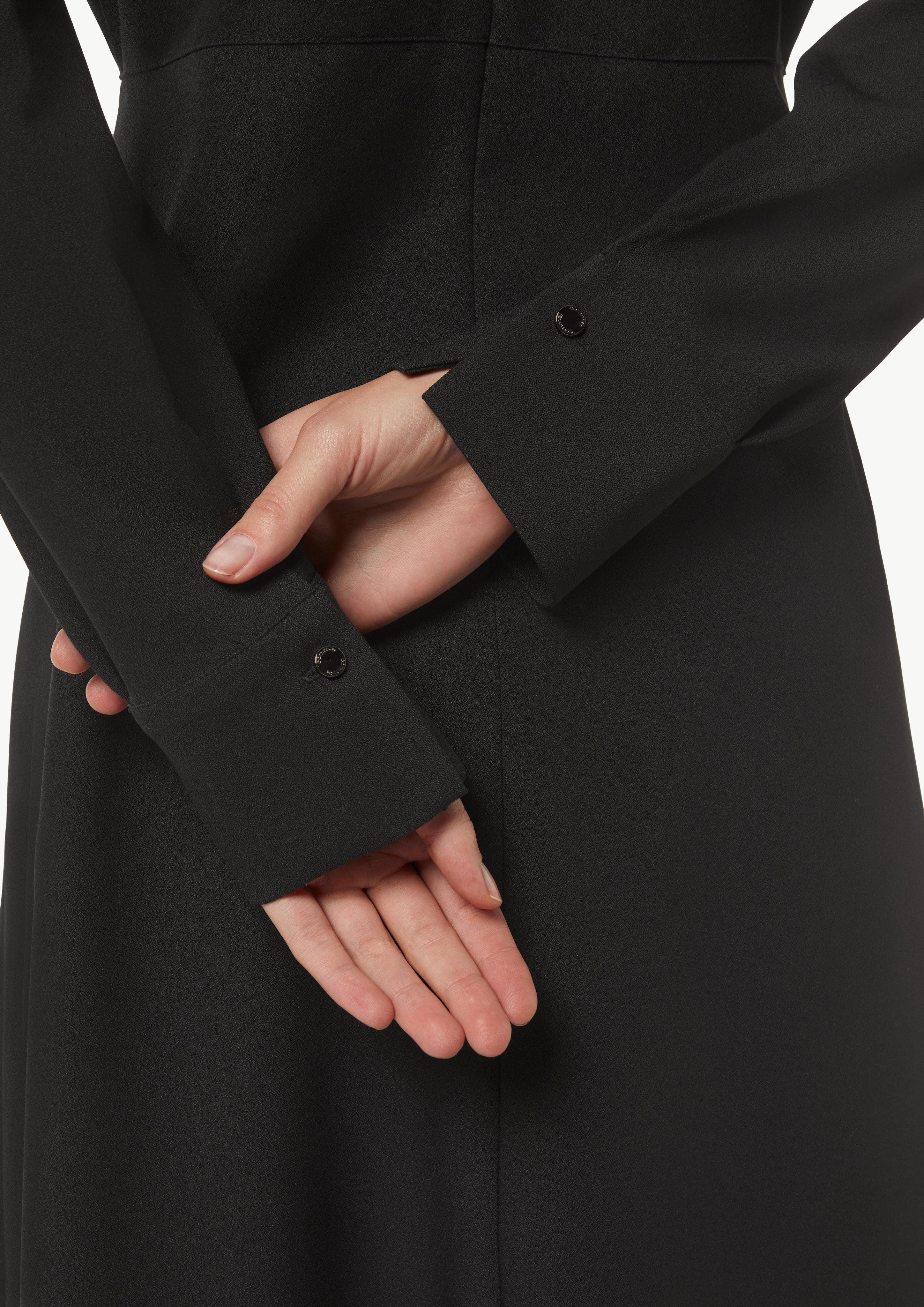 Comma Maxikleid Fließendes Crepe-Kleid mit Fledermausarm günstig online kaufen