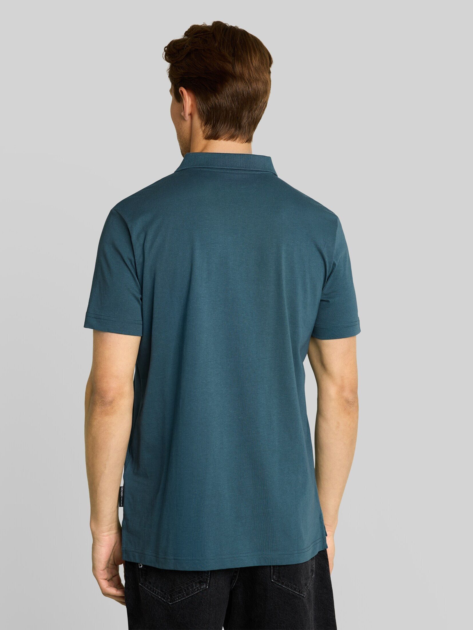 TOM TAILOR Denim Poloshirt Poloshirts Jersey Poloshirt aus Baumwolle