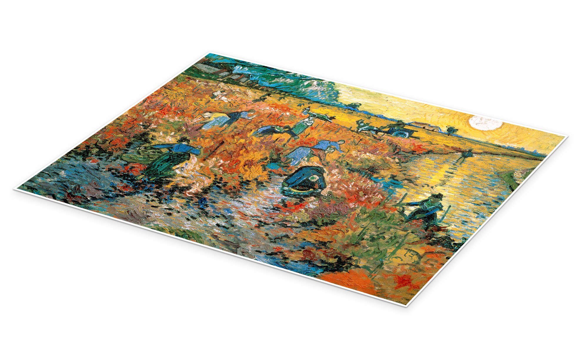 Posterlounge Wandbild Der rote Weinberg, Vincent van Gogh, erhältlich als Poster, Leinwandbild, Wandsticker oder Acrylglasbild