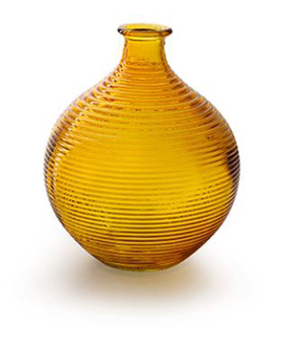 Annimuck Dekovase Wunderschöne Glas Vase *Ellen* H20 D16,5 cm in ocker / senf (1 St)