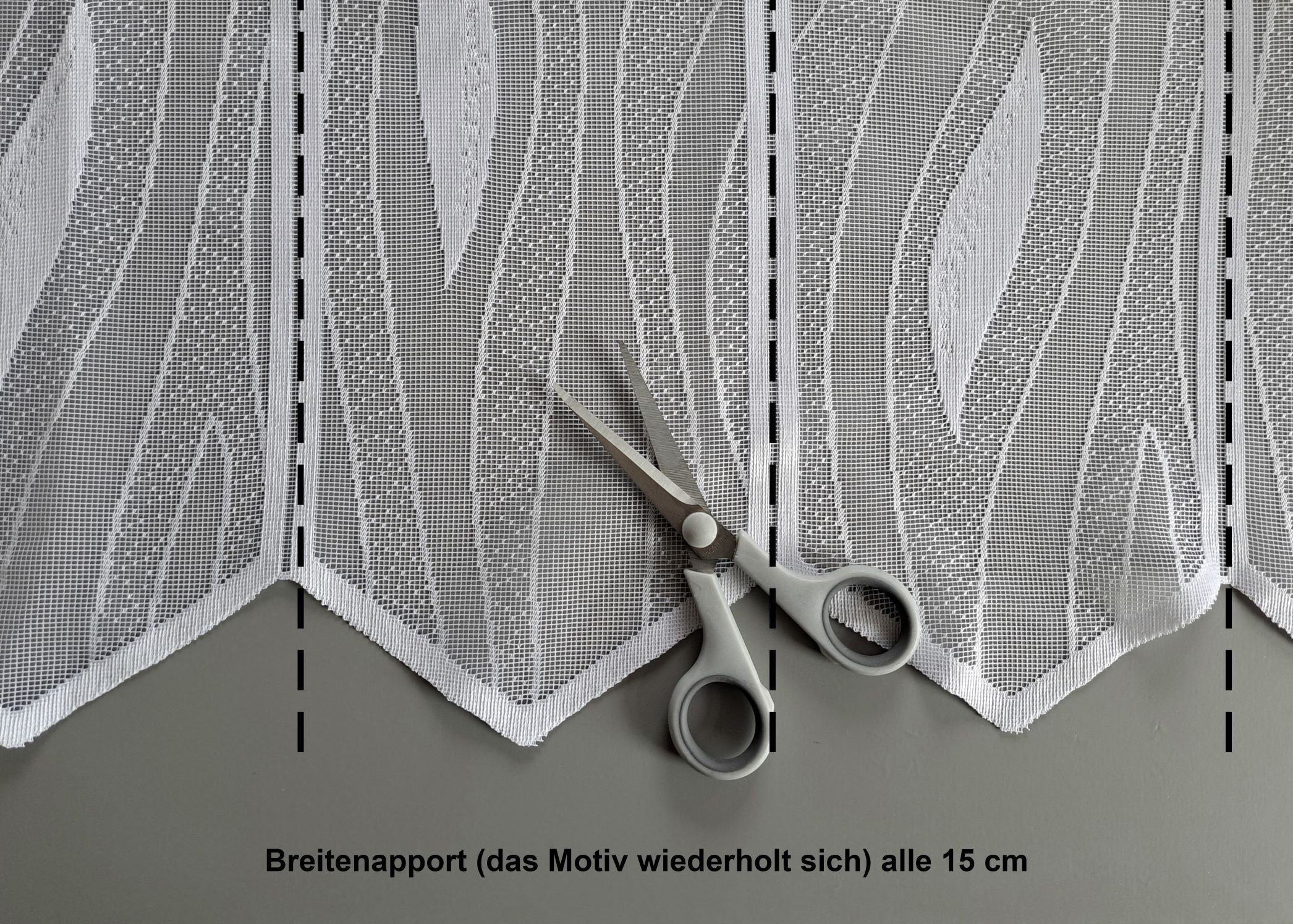 dekondo Scheibengardine "Swing", Kurzstore, Bistrogardine, Panneaux – 50x160 cm (Höhe x Breite)