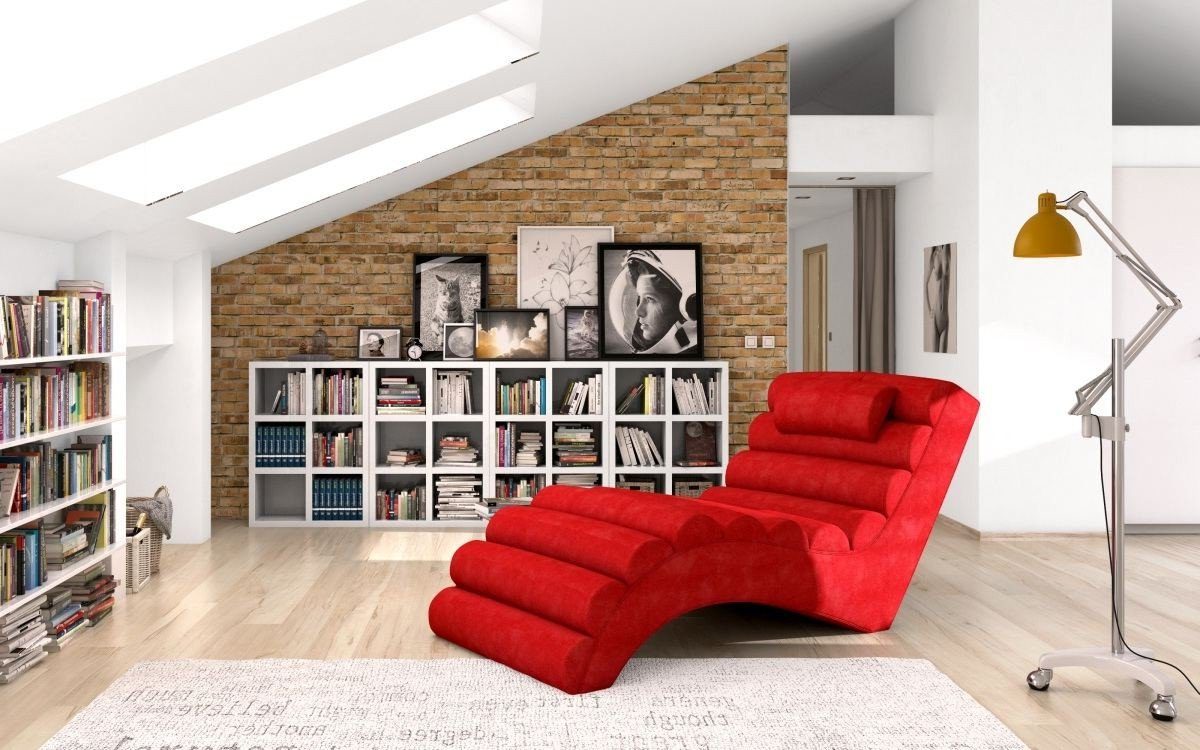 - Sofa Relaxliege Dreams Kunstleder rot Wolfsburg