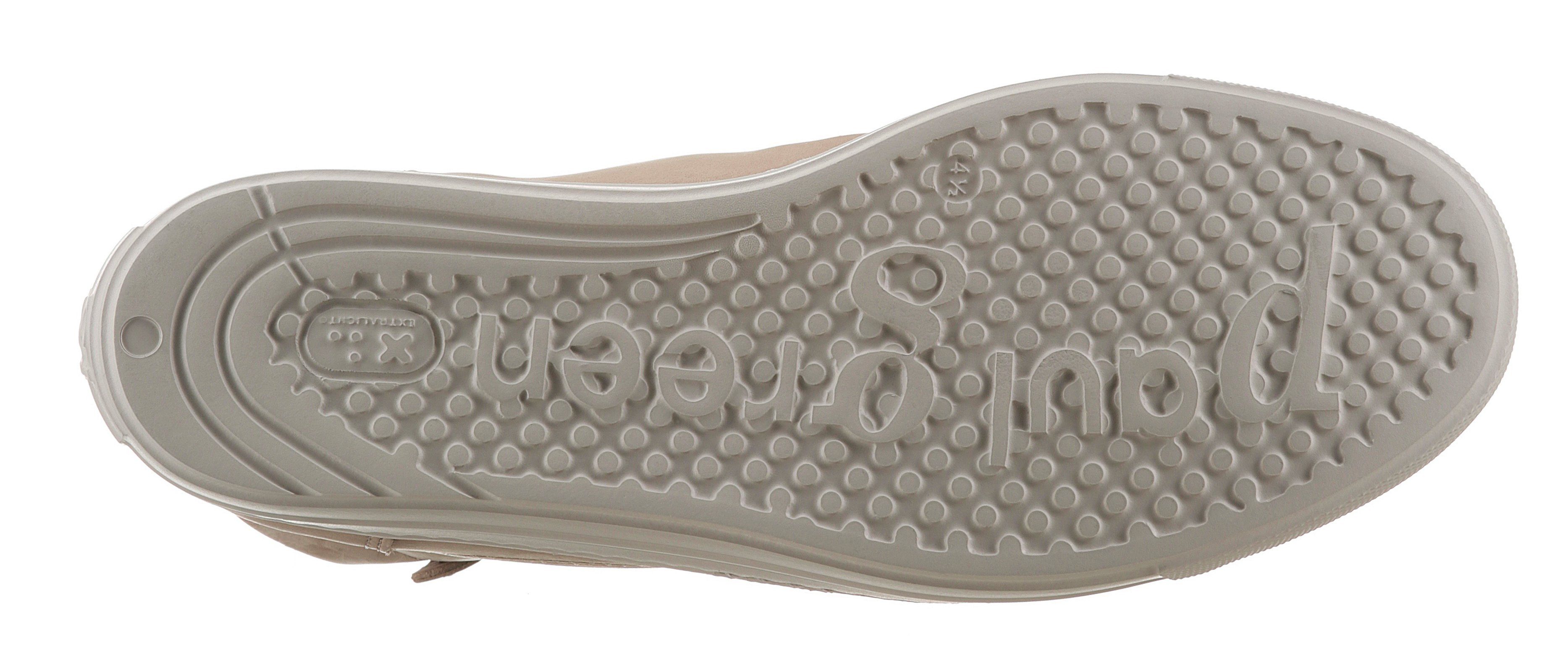 Paul Green Sneaker Außenreißverschluss mit hellbeige zusätzlichem