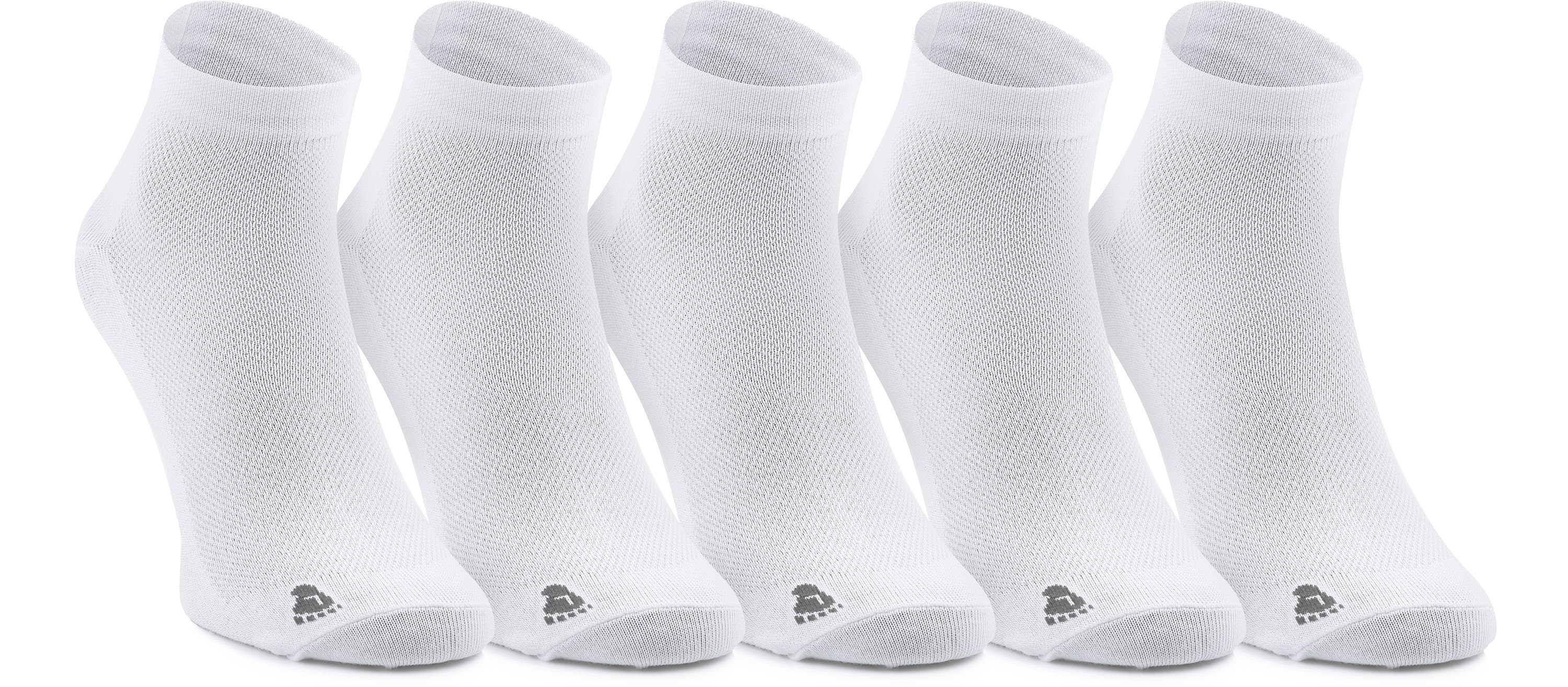 Ladeheid Socken Socken LASS0002 Unisex 5 Baumwolle Pack aus Weiß