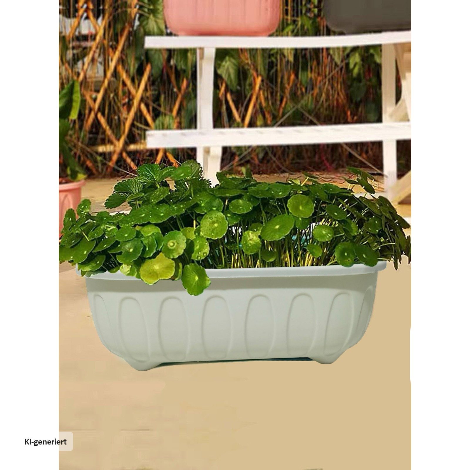 HTI-Living Blumenkasten Blumenkasten Nessa Pastell 2er-Set (Stück, 2 St., 2 Blumenkästen), Kräuterkasten Kunststoff