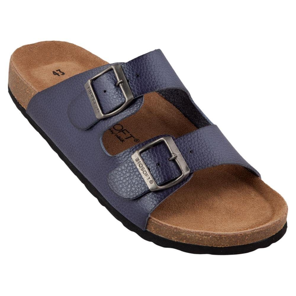 Biosoft Comfort & Easy Walk Biosoft Herren Sandalen Leder Optik Größe 43 - 47 TOM, Herrensandalen Sandale