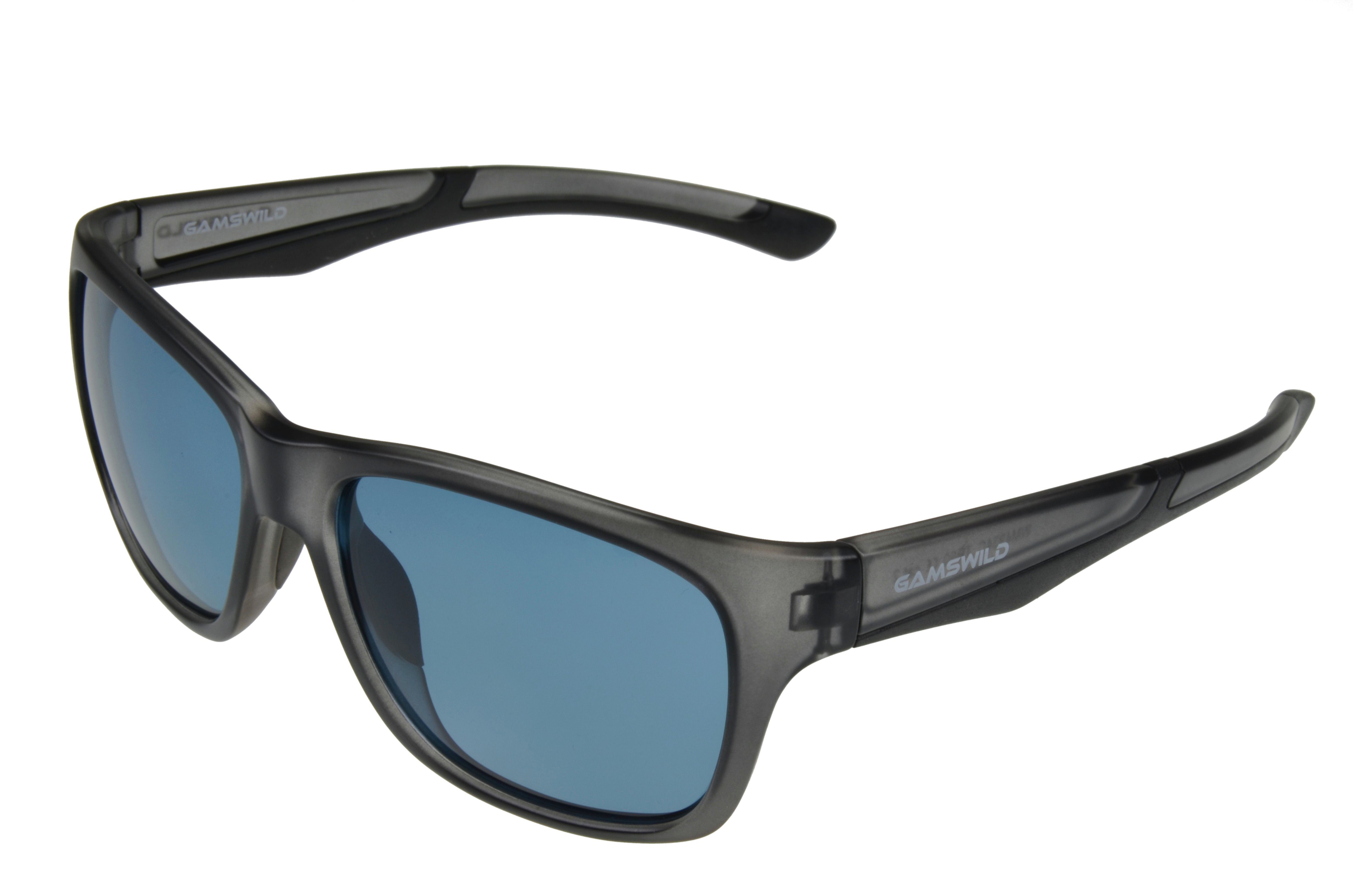 Gamswild Sonnenbrille WM4934 GAMSSTYLE Mode Brille Damen Herren Unisex TR90 TR90 Komfortbügel, grün, schwarz-grün, blau/grau -transparent grau-transparent