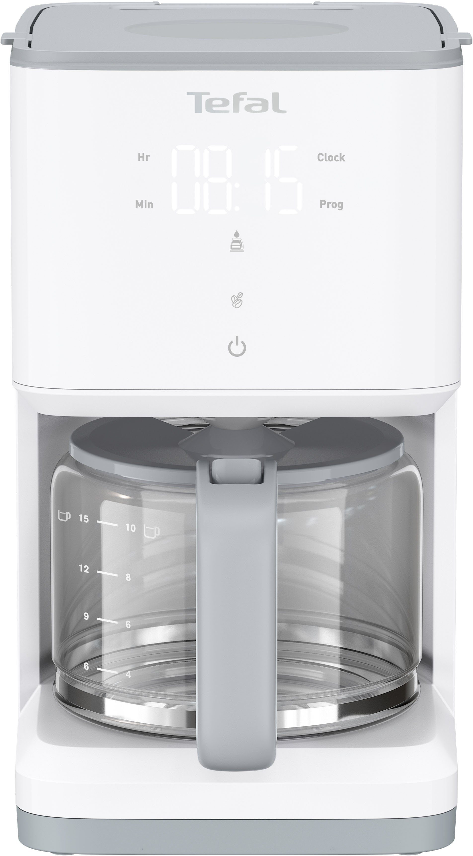 Tefal Filterkaffeemaschine CM6931 Sense, 1,25l Kaffeekanne, Digital-Anzeige, Glaskanne mit Deckel, Kapazität für 10 - 15 Tassen