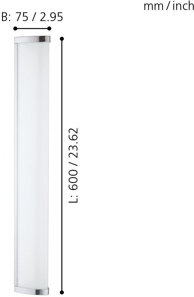 integriert, 2, EGLO LED LED fest Wandleuchte GITA Warmweiß