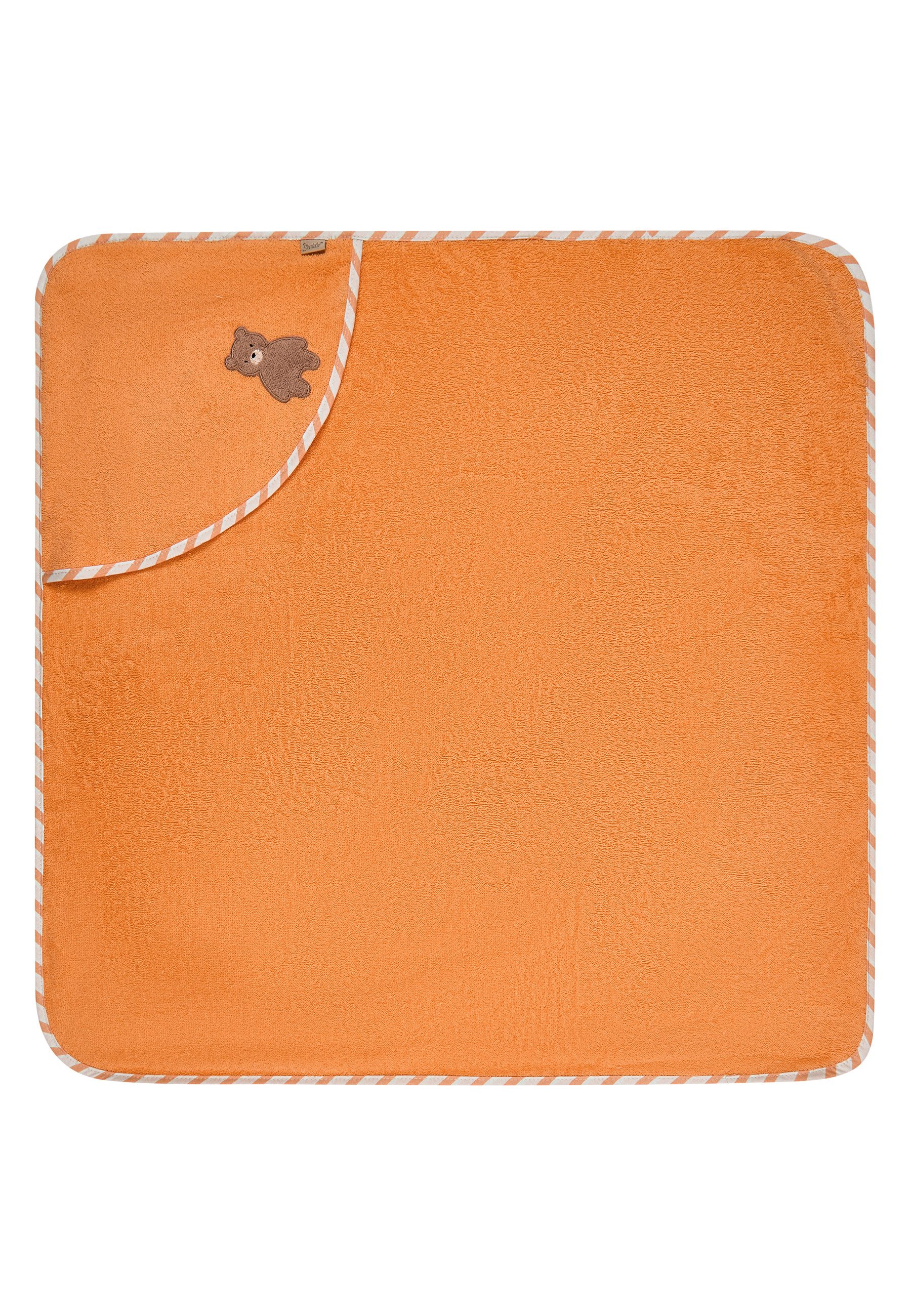 Sterntaler® Badetücher Kapuzenbadetuch 80x80 cm BÄR Bo, Frottee (1-St), Kapuzenbadetuch 80x80cm, aus weichemFrottee, mit süßer Applikation