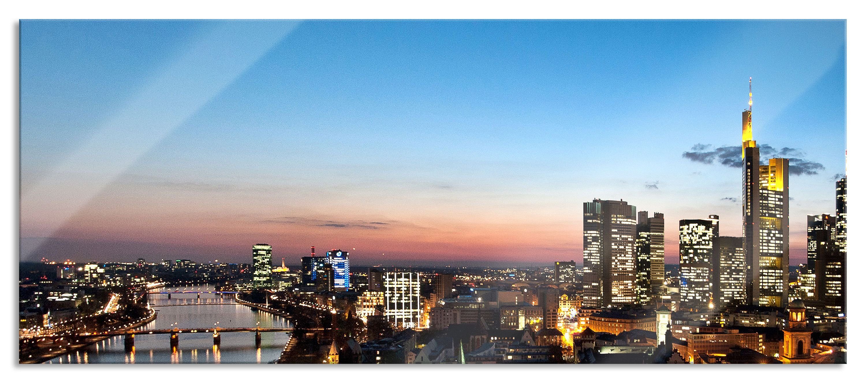 Glasbild Frankfurt Skyline