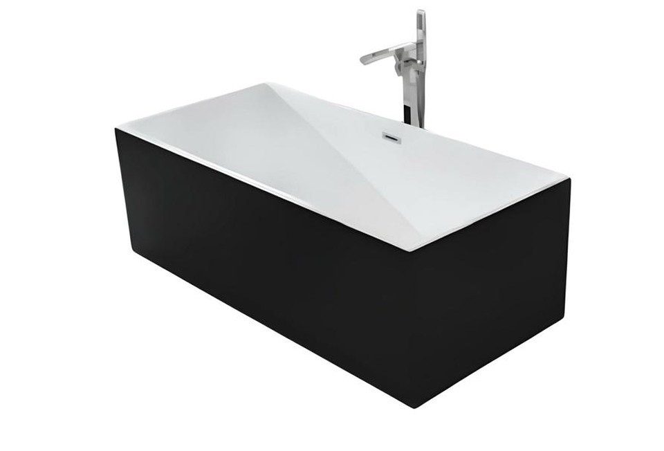 Xlmoebel Badewanne Wellness Badewanne von XLMOEBEL in elegantem Schwarz, Acryl, Made in Europa