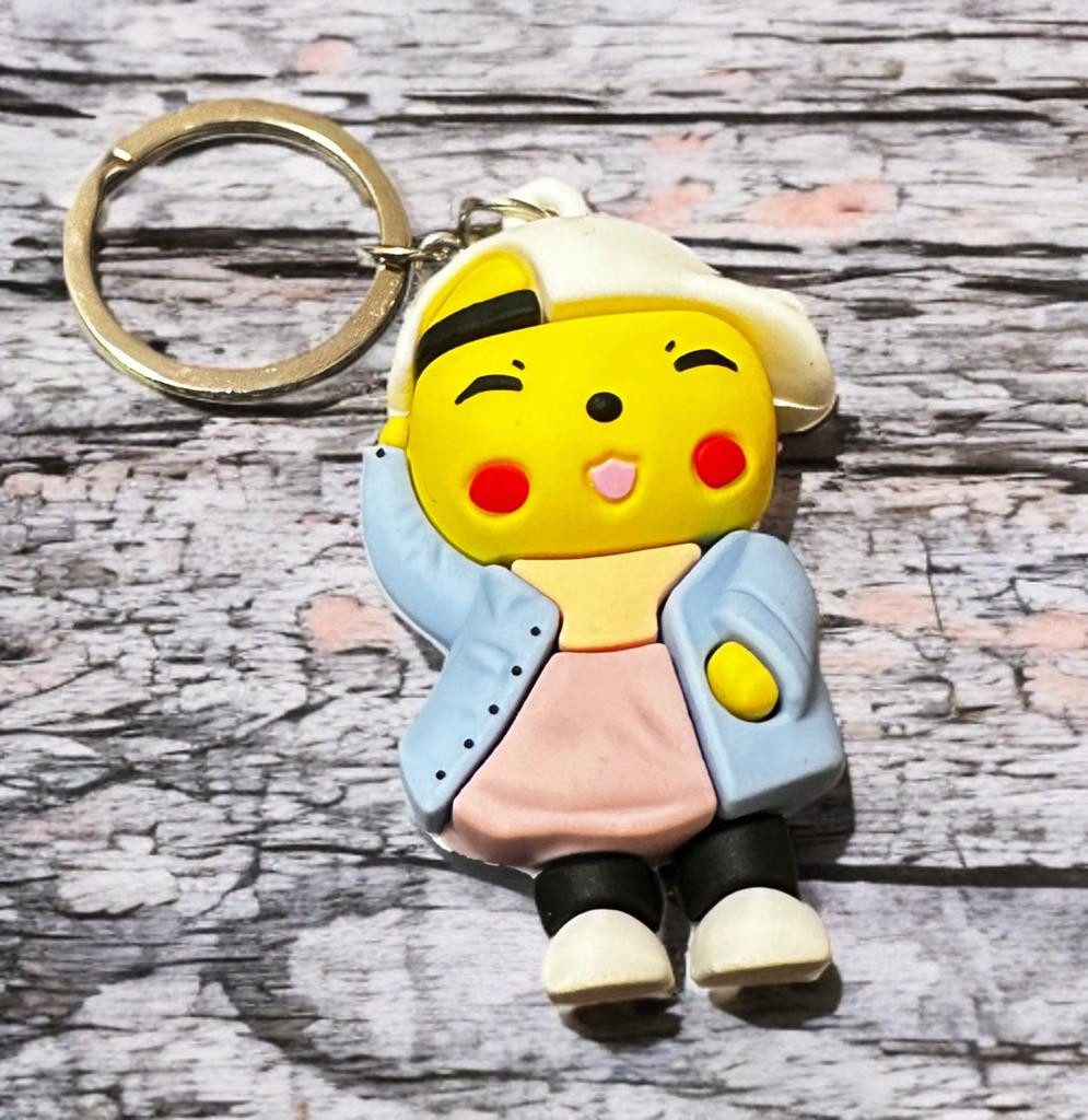 soma Schlüsselanhänger Schlüsselanhänger Pokemon Pikachu 6cm Geschenk Cartoon blau (1-tlg), Schlüsselanhänger Haustierschlüsselanhänger Geschenk Hund Frau Herren