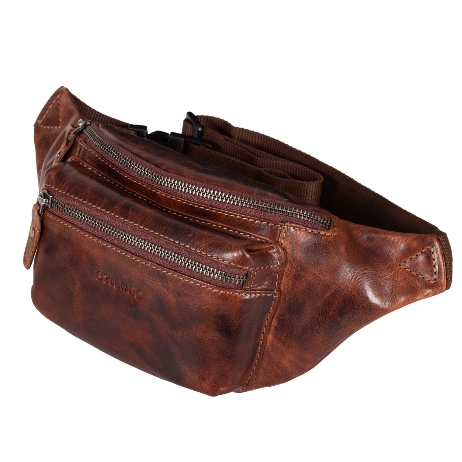 Bauchtasche "Portland" Moderne Gürteltasche Leder für Damen und Herren