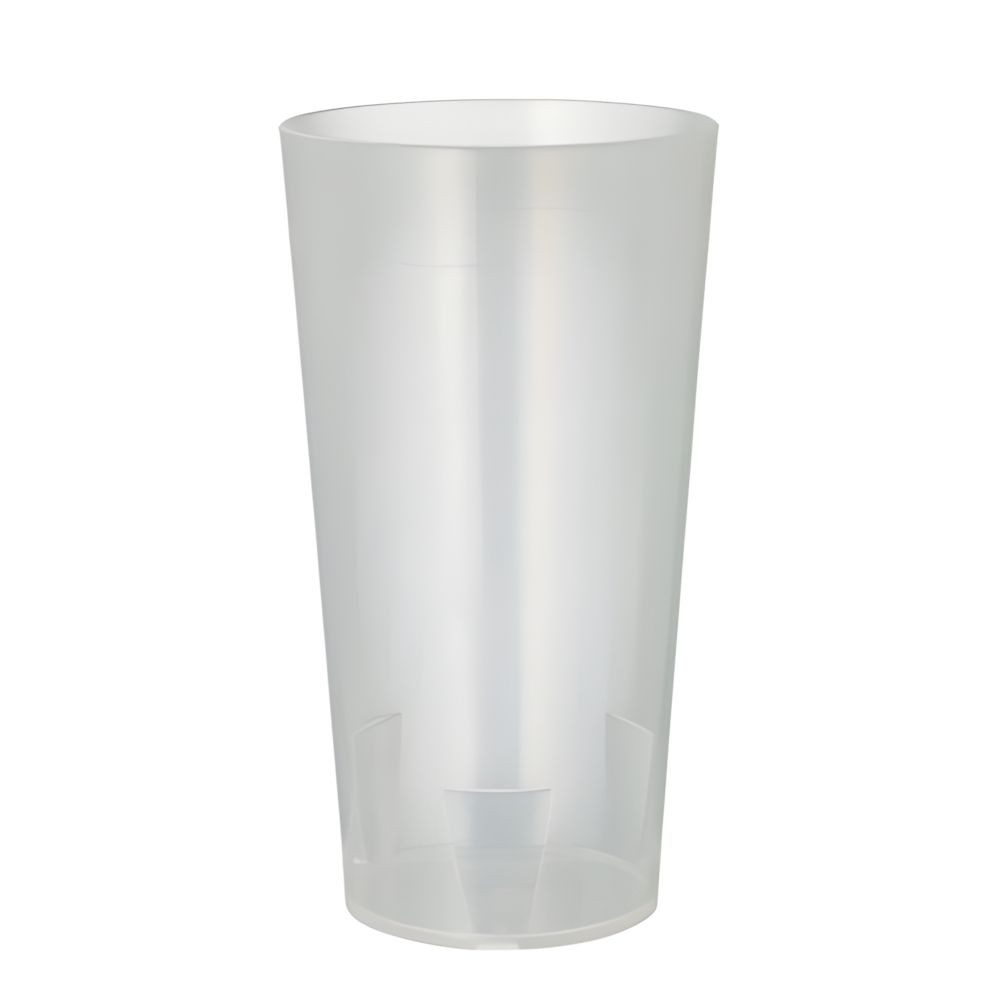 PAPSTAR Mehrwegbecher Mehrweg-Trinkbecher 0,4 l Ø 7,5 cm, 14,5 cm transluzent 10 Stk, PP