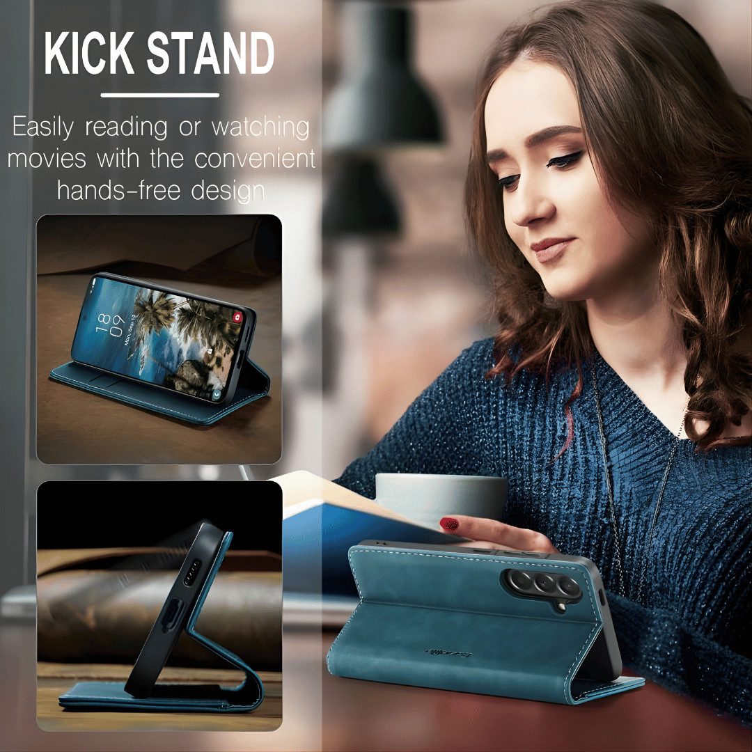 SmartUP Smartphone-Hülle für Samsung Galaxy A37 5G Klapphülle Fliphülle Tasche Full Case Cover 6,7 Zoll, Integrierte Standfunktion, zwei Kartenfächer
