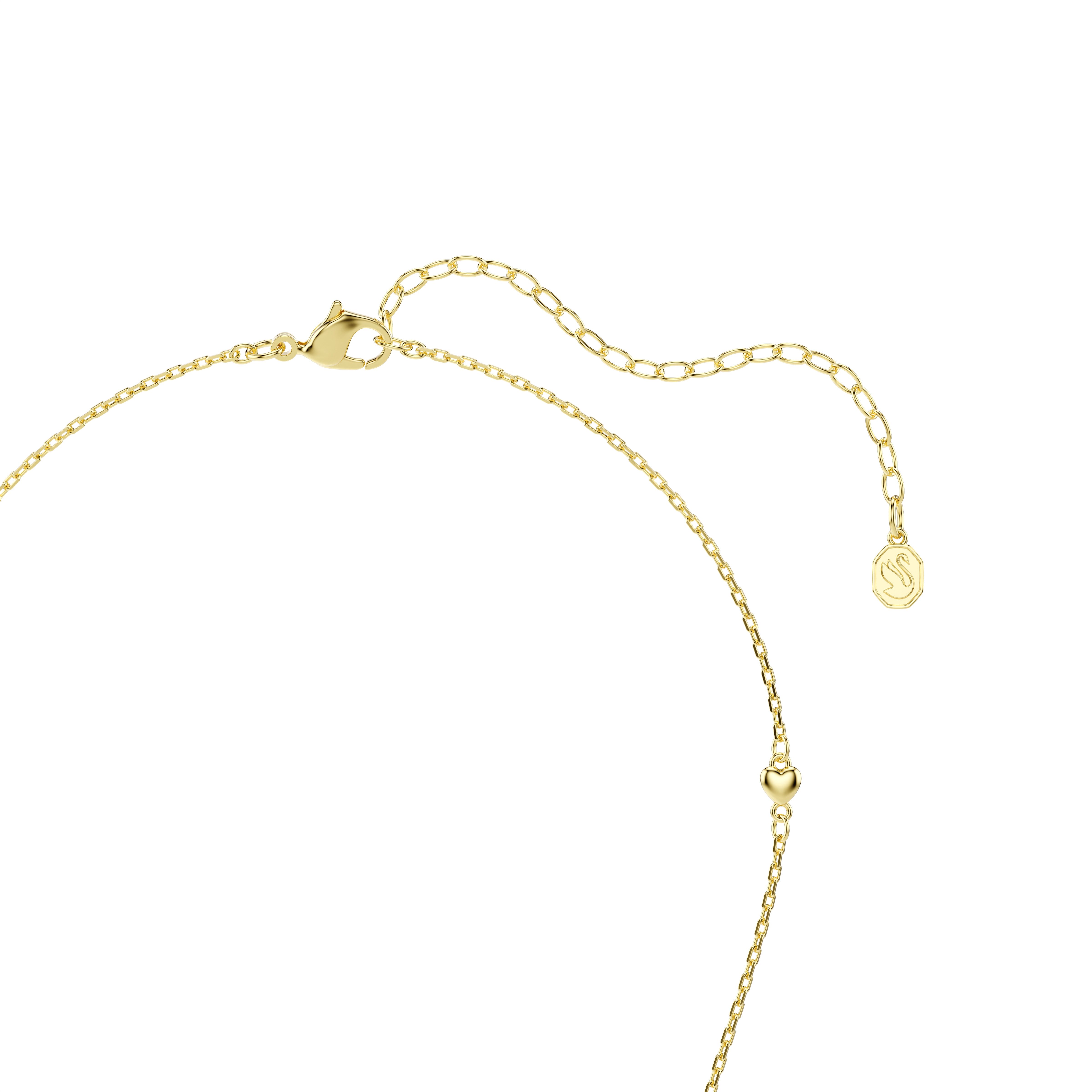 Swarovski Kette mit Anhänger Schmuck Geschenk Idyllia Halskette Schloss Herz, mit Swarovski® Kristall, Zirkonia (synth)