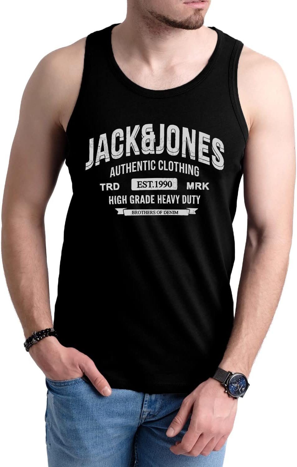 Jack & Jones Tanktop Bedrucktes Shirt aus Baumwolle (2er-Pack) mit Print – Bild 2 von 5