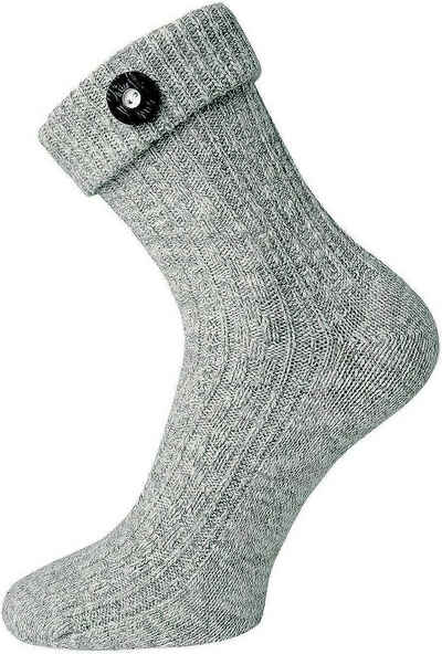 TippTexx 24 Trachtensocken 2 Paar Trachtensocken mit angenähten Trachten-Knopf