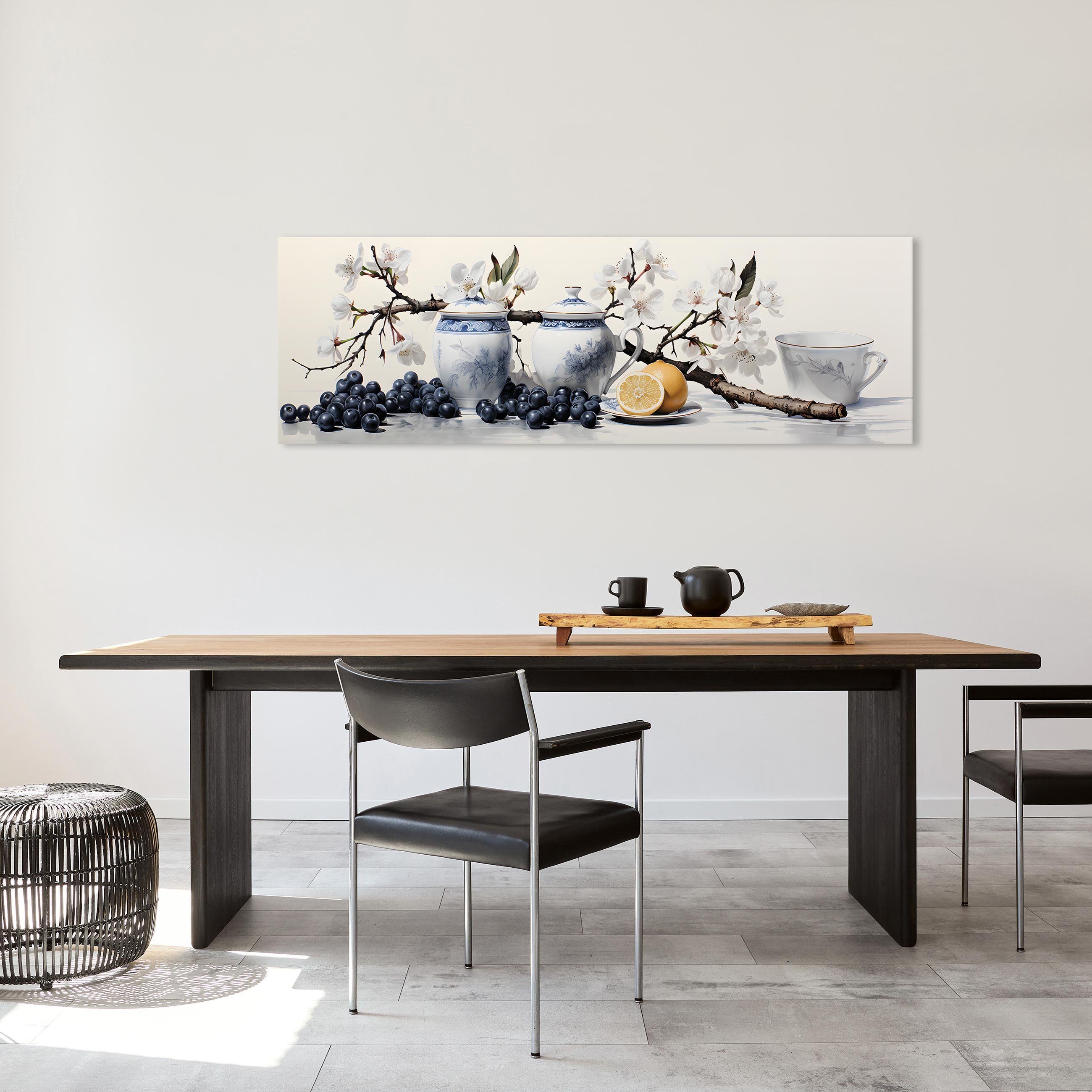 Wallarena Leinwandbild Küche Obst Gemalt Kunst Esszimmer Wandbild XXL Leinw günstig online kaufen
