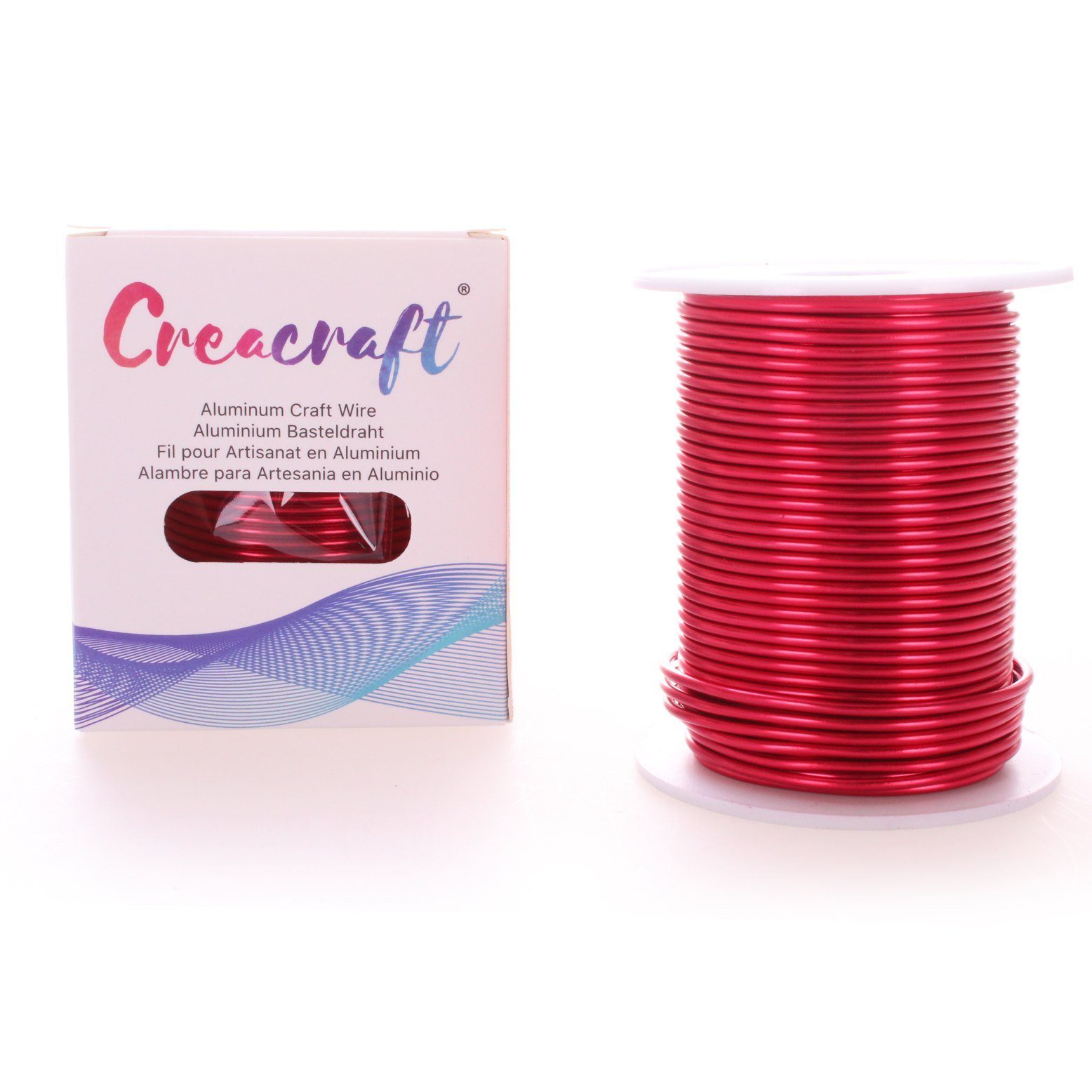 Goodwei Schmuckdraht Aluminiumdraht 2 mm x 34 m, Rot, Eloxiert