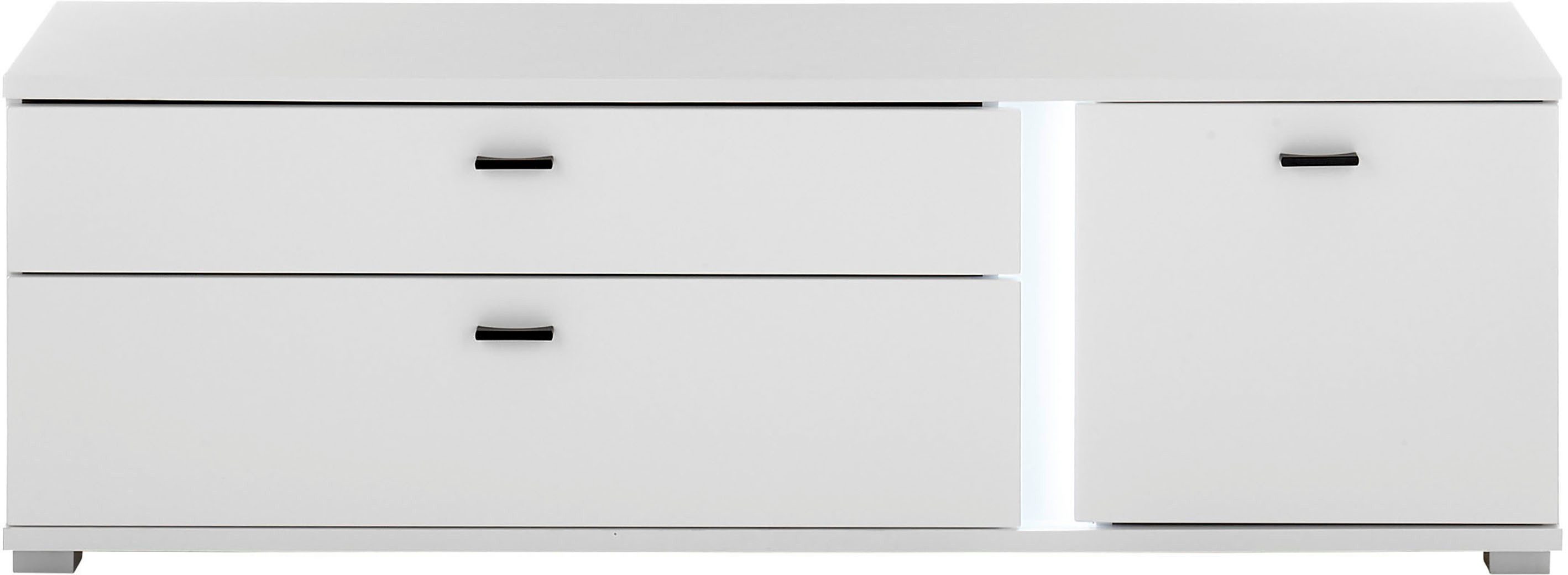 Home affaire Lowboard LONG ISLAND (1 St), in moderner Trendfarbe,inklusive senkrechter Beleuchtung,Breite 150 cm