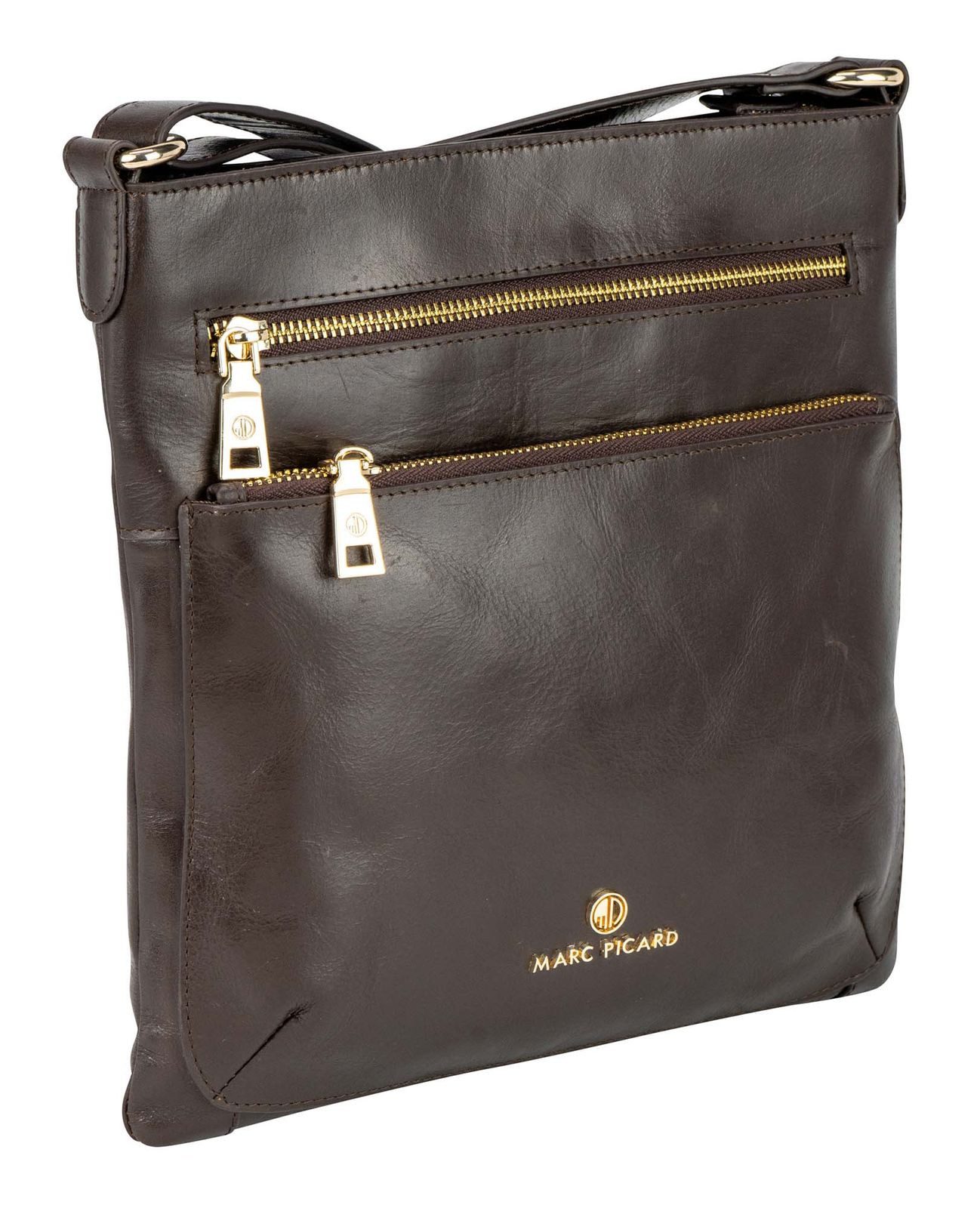 Marc Picard Umhängetasche Crossover Bag, aus echtem Rindsleder