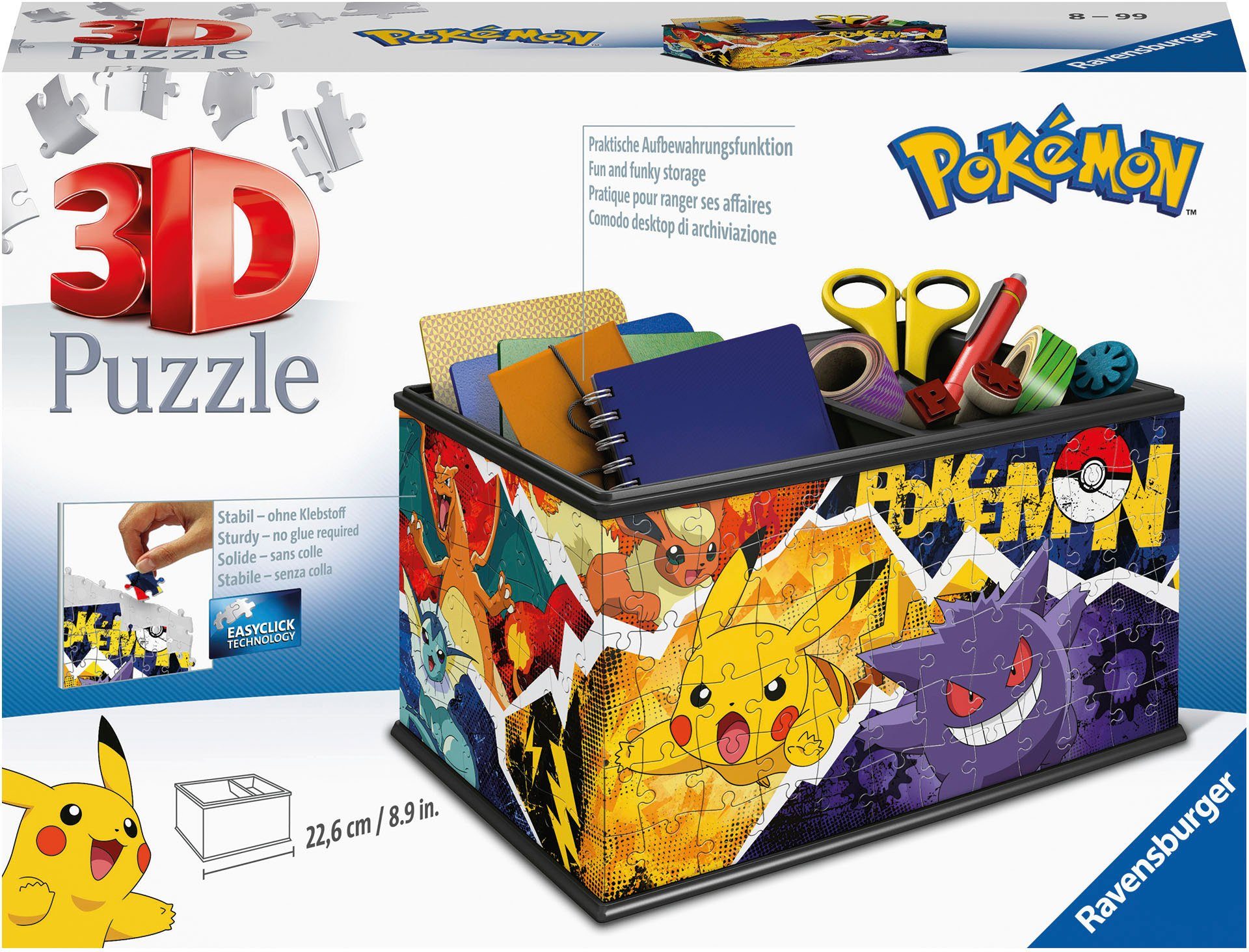 Ravensburger 3D-Puzzle Aufbewahrungsbox Pokémon, 216 Puzzleteile, Made in E günstig online kaufen