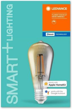 Ledvance LED-Leuchtmittel Ledvance Smarte LED Lampe mit Bluetooth E27 Warmweiss, E27, 1 St., Warmweiß, Dimmbar, Energiesparend