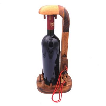ROMBOL Denkspiele Spiel, Flaschentresor Bottle in a Jail - kreative Geschenkverpackung für Weinflaschen, wiederverwendbar