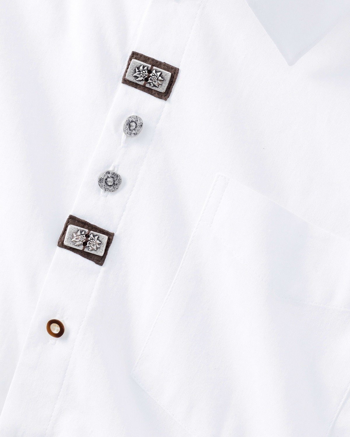 Luis Steindl Applikationen mit Weiß Trachtenhemd Trachtenhemd
