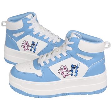Sarcia.eu Stitch Disney Damen High-Top Sneaker, blau-weiß 39 EU / 6 UK Sneaker