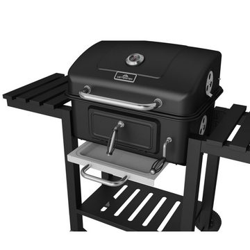 Wetterstein Holzkohlegrill Wetterstein® solider XXL-BBQ GRILLWAGEN Holzkohle Grill Doppelablage