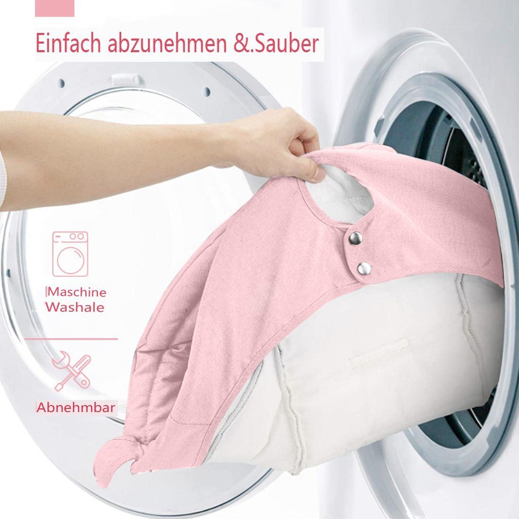 bioby Babyschaukel, Elektrische Babywippe Rosa Gang,Moskitonetz,0-9kg mit 5