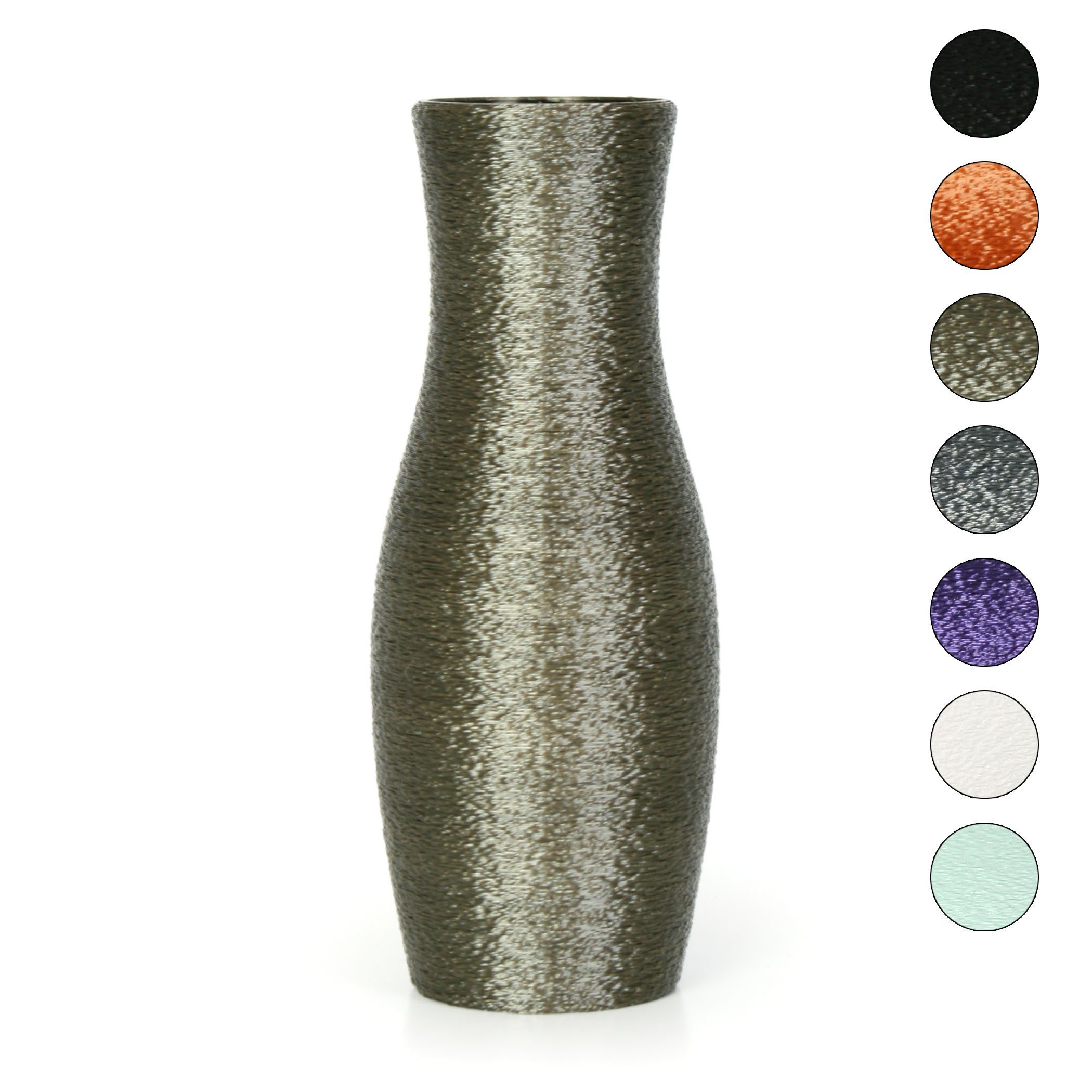 Kreative Feder Dekovase Designer Vase – Dekorative Blumenvase aus Bio-Kunststoff, aus nachwachsenden Rohstoffen; wasserdicht & bruchsicher Old Copper | Dekovasen