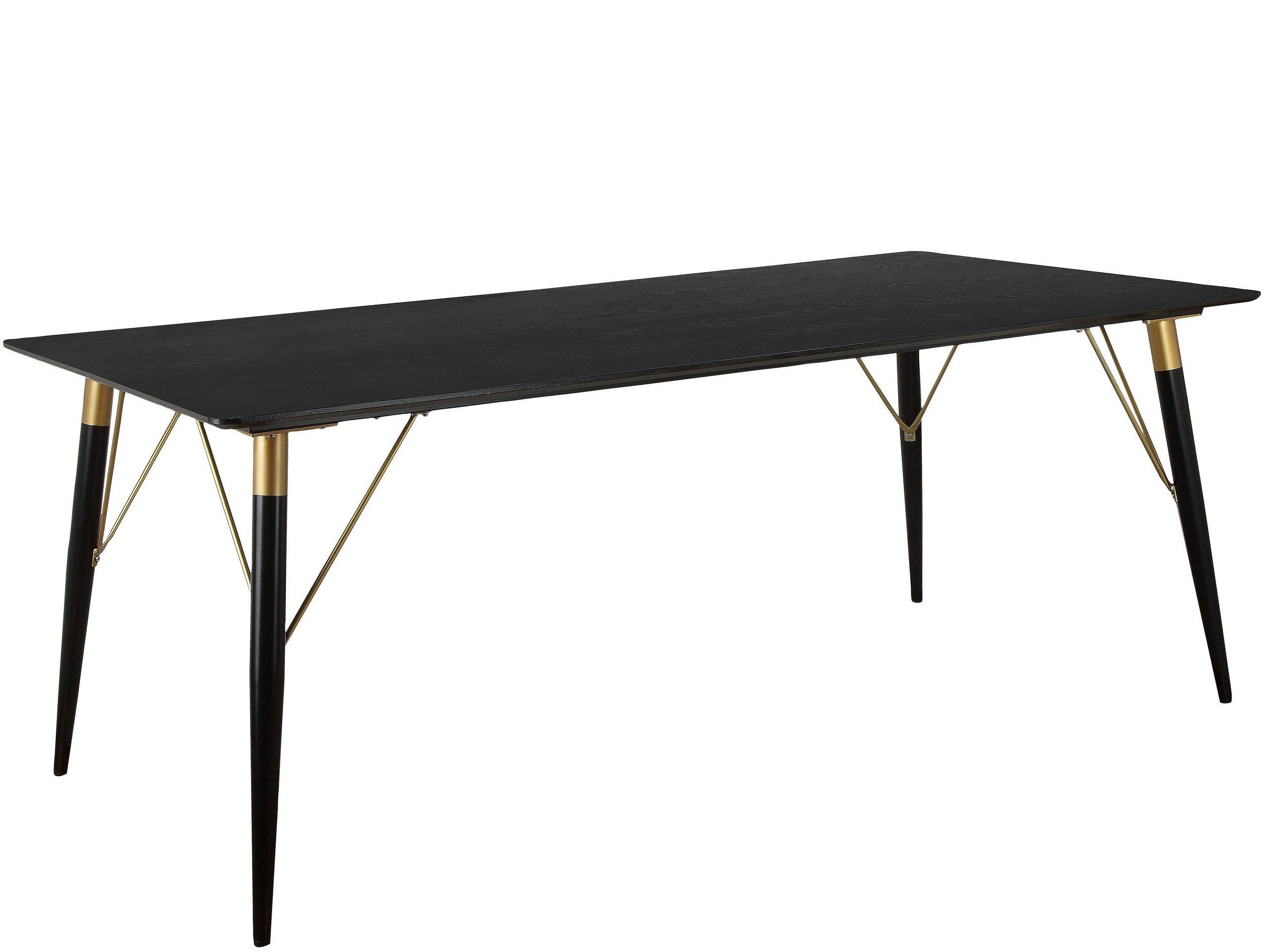 loft24 Esstisch Unagi, aus MDF mit Metallgestell in gold/schwarzfarben, Breite 120 cm