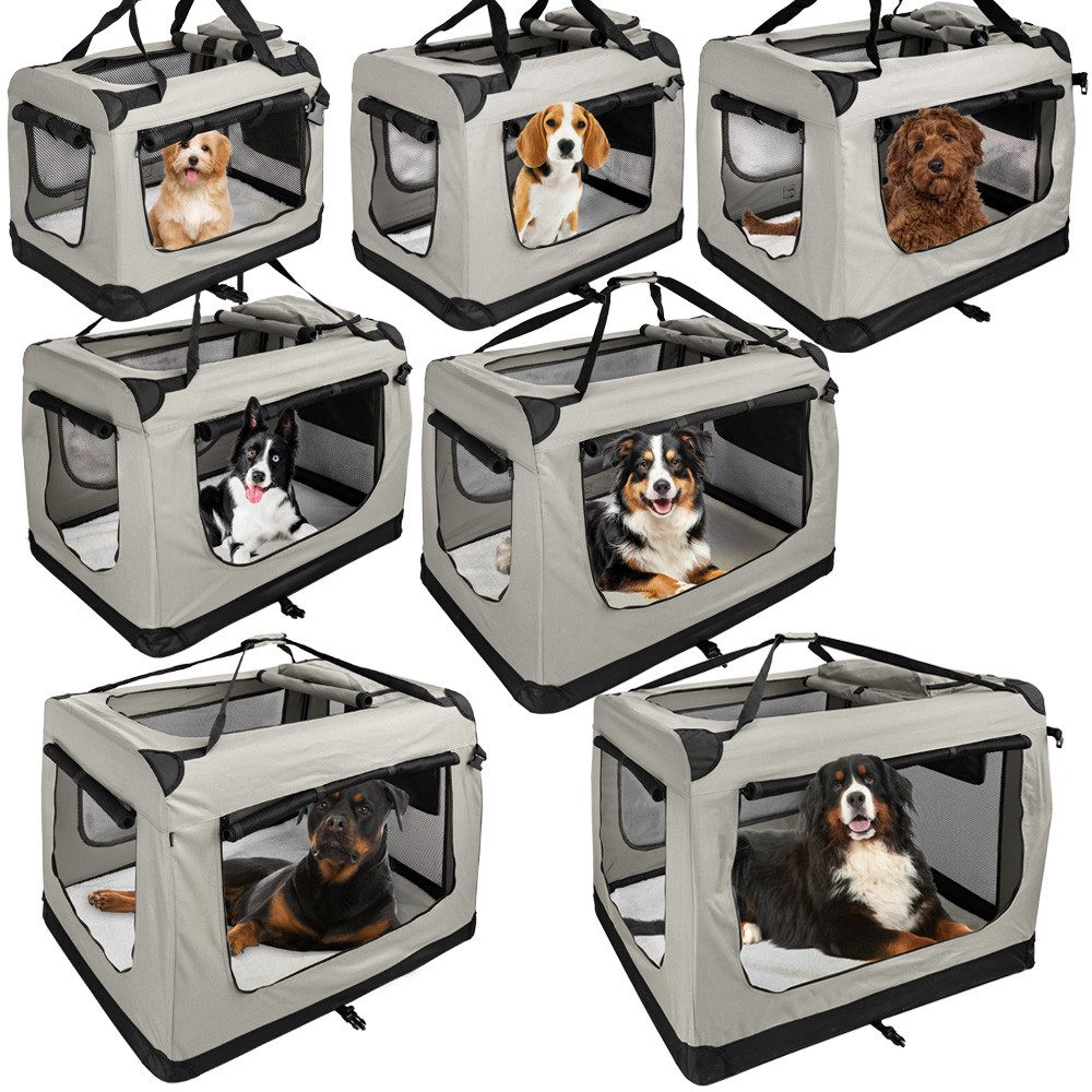 Petigi Tiertransporttasche Transportbox Faltbar Faltbox Hund Transporttasche S-XXXXL 5 Farben