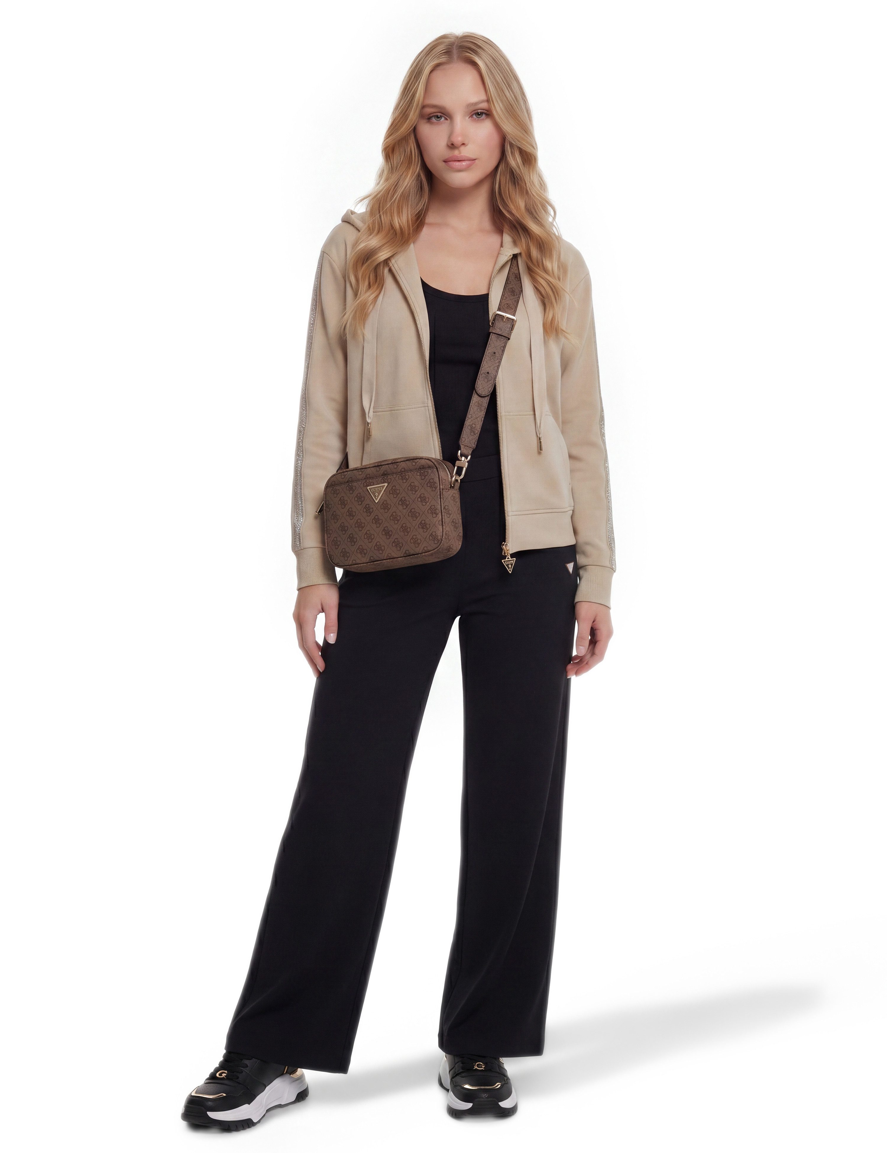 Guess Umhängetasche MERIDIAN II CAMERA BAG, Damen Umhängetasche, Schultertasche mit Logoprint – Bild 5 von 5