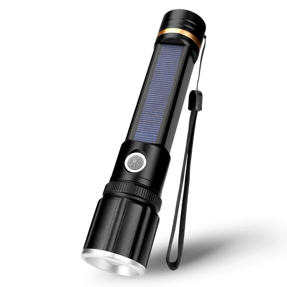 Polizei 3Modi taktische LED Taschenlampe USB Wiederaufladbar Camping Sport licht 