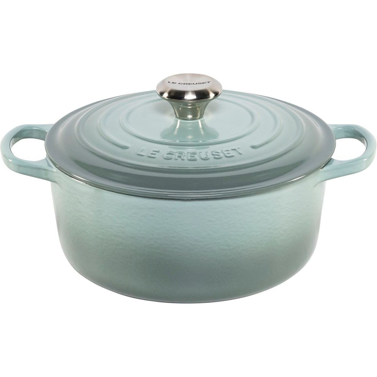 LE CREUSET Kochtopf Signature Bräter rund 24 cm sea salt